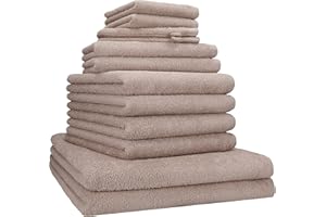 ‎BETZ Betz Berlin Handtuch-Set 12-teilig – 100% Baumwolle – Oeko-TEX® Zertifiziert – extra saugfähig & weich – hohe Grammatur – Duschtücher, Handtücher, Gästetücher & Waschhandschuhe Farbe Cappuccino