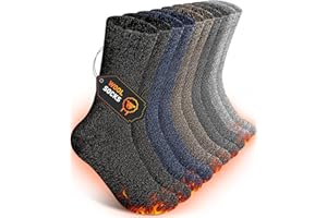 SIHOHAN Mens Wool Socks 5 Pairs Winter Thermal Socks Cozy Warm Thick Boot Sock for Ski Walking Hiking