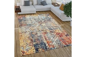 ‎PACO HOME Paco Home Dywan Do Salonu W Stylu Vintage Used Look, Industrialny Z Kr鏒kim W這siem Rdzawy, Rozmiar:80x150 cm, Kolor:Wielokolorowy 3