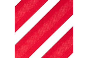 Realm Bias Binding Tape, Cotton, 1 Inch / 25mm - 5 Metres (Red)