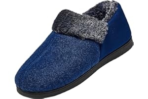 Mishansha Hiver Chaussons Homme Femme Chaud Pantoufle Antidérapantes Slippers Taille 36-49 EU