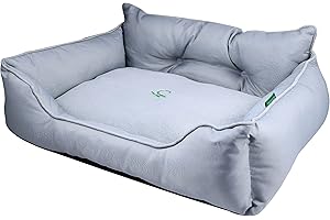 UNITED COLORS OF BENETTON. Pets | Cama para Mascotas | Color Gris | Medidas 50x40x18 cm | Cama Ergonómica para Perros Pequeños | Funda Lavable a Máquina