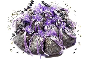 3DROM 12 Hand Made Bags of Natural French Lavender, Vacuum Sealed, Moth Protection for Closet and Drawers, Highly Fresh Fragrant Lavender Lilac Bags, Natural Air Purifying Luggage Freshener