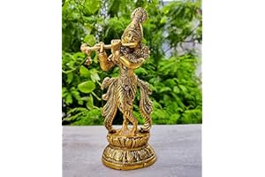 WONDER CARE Cura dei miracoli | Statua Lakshmi Narayan con grande dettaglio in finitura antica avorio - Statua Laxmi Vishnu per decorazioni per la casa | Mandir | Regalo |Laxmi Narayan Idoli in ottone