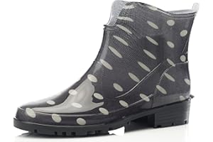 Ladeheid Gummistiefel Damen Kurz Wasserdicht Damenschuhe Elegant und Bequem LA-930