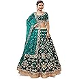 Zeel Clothing Art Women Silk 's Sequins Zari Embroidered Georgette Semi-Stitched Lehenga Choli Set With Dupatta (500-Wedding-Bridal-Latest-New-Stylish)