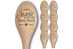 THE LASER FACTORY Engraved Magic Baking Spoon Gift - Multiple Options Available - Mother's Day, Birthday, Christmas - from Son, Daughter, Grandchild for Mummy, Grandma, Granny, Nan, Nana, Nanna, Nanny, Nannie (Nanna)
