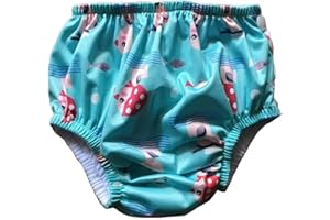 DICACA NATURE-Pañales Bañadores para Bebés y Niños Pequeños 0-4 Años – Reutilizable y Ecológico – Máxima Protección Anti-Fugas – Ideal para Piscina y Playa. (L, Patitos marineros)