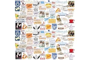 GRAPHICS & MORE Gilmore Girls 100ct Vinyl Large Deluxe Stickers Variety Pack - Laptop, Water Bottle, Scrapbooking, Tablet, Skateboard, Indoor/Outdoor