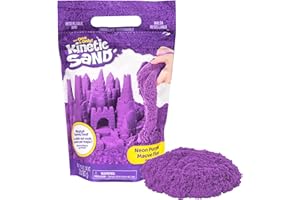 KINETIC SAND Piasek kinetyczny, oryginalne formowalne sensoryczne zabawki z piasku dla dzieci, fioletowe