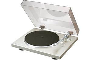 Denon DP-300F Tourne-Disque Automatique avec Pré-Amplificateur Phono RIAA, Entraînement par Courroie - Argent