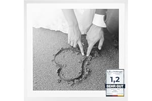 CABBEL Set di 1 cornici per Quadri 60x60 in Legno MDF con Vetro Acrilico infrangibile in Bianco