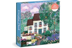 Galison Joy Laforme Garden Path 500 Piece Puzzle | Illustrated by Joy Laforme, Country Cottage, Flowers, Challenging, Recycled Paper, No Dust, Finished Size 20" x 20"