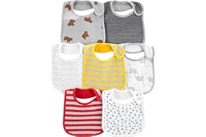 Simple Joys by Carter's 7-pack Teething Bibs baby-bibs Unisex - Bambini e ragazzi (Pacco da 7)