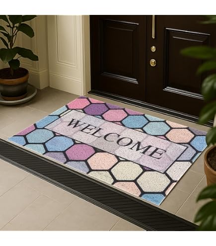 Welcome To Our Lake House Doormat – Rustic Farmhouse Decor, 17x30 Inch Indoor/Outdoor Mat With Non-Slip Back