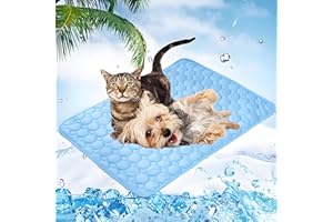 AOOGON Kühlmatte für Hunde Katzen, Selbstkühlende Hundematte, Haustier Waschbar Kühldecke für Matte, Drinnen, Draußen und Auto (Blue)