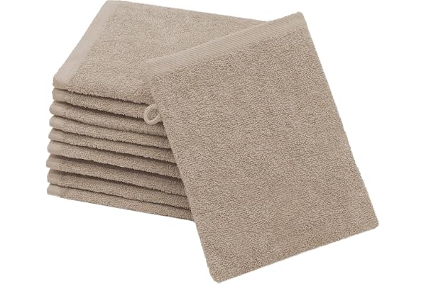 ZOLLNER Set med 10 toaletthandskar, 16 x 21 cm, bomull, Fango