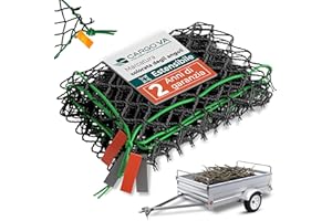 CARGO VA INTELLIGENT VEHICLE ACCESSORIES CargoVA - Rete elastica espandibile 1x2 fino a 2x3M - Rete elastica nera con corda elastica, 8 ganci e marcatura angolare - per un fissaggio perfetto del carico