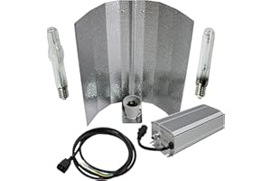 Cultivalley 600W Grow-Set, Premium Professional Plant Lighting, Plug & Play Kit con NDL SPS Bombilla de hidrógeno de Alta presión para floración y lámpara de haluro de Metal MH Grow Light