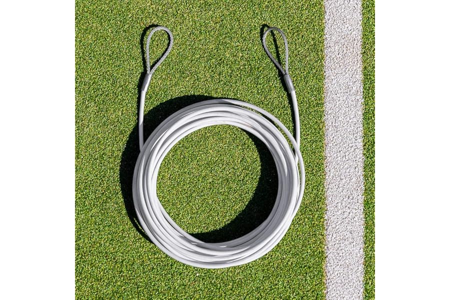 Vermont Tennis Net Headline Wire Cable [33ft or 42ft] | Compatible With All Standard Posts – PVC Coated Steel