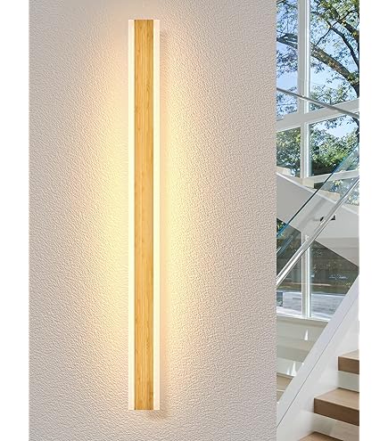 Brilliant Chaumont Applique Murale Aluminium Métal Bois Noir 8W 930lm - 830 Blanc Chaud