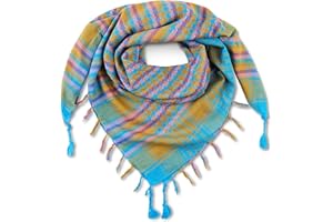 LOVARZI Multicoloured Desert Shemagh Scarf - 100% Cotton Scarf for Men & Women, Made in India