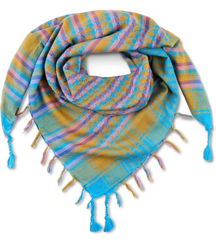 Freak Scene Kefiah - lilla - turchese - 100x100 cm - Shemagh - Sciarpa Arafat Foulard kefiah palestinese 100% cotone