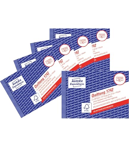Avery Zweckform Quittung A6 50Blatt Avery Zweckform Quittung A6 50Blatt