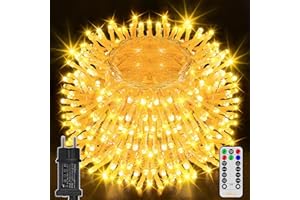 ‎OLLNY Ollny Lichterkette außen 40M 400 LED Lichterkette warmweiß 8 Modi mit Fernbedienung IP44 Wasserdicht Timer Lichterkette innen außen Party Hochzeit Ostern Garten