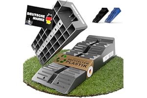 WERKTHOR Cuñas para autocaravanas (grises) [juego de 2] | Cuñas estables para caravanas y autocaravanas <5t | Nivelación segura y diseño robusto para cualquier superficie
