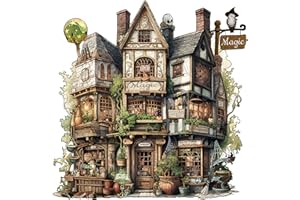 AAGOOD Puzzles en Bois, 394 pièces de Puzzle Bois en Forme pour Adultes et Enfants la Magique Puzzle Bois Wooden Puzzle Magic Shop