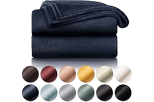 Blumtal puszysty koc - certyfikowany przez OEKO-TEX koc z mikrofibry 150x200 cm - koc na kanapę - niebieski koc 150x200 cm