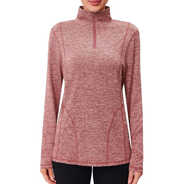 Soneven Maglione In Pile Da Donna Con Cerniera 1/4 – Termico, Sportivo, Con Foro Pollice E Tasche Nascoste – Perfetto Per Corsa, Trekking E Attività All’Aria Aperta!