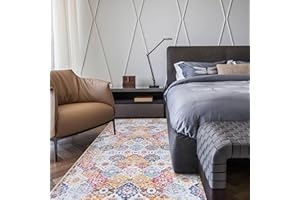 XSIVOD XIVOD 60x180cm Runner Area Rugs for Hallway, Entryway Mat for Kitchen, Distressed Vintage Boho Anti-slip Indoor Bedside Rug, Soft Thickened Living Room Carpet, Washable Bathroom Mat, Flowers Sea