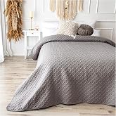 Bedspread Bed Throw Sofa Throw Quilt Sofa Blanket Day Blanket Bed Cover XXL Quilted 200 x 220 cm Grey