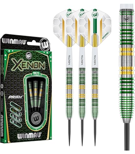 WINMAU Prism Delta Blanc Et Arc En Ciel Vols De Fléchettes