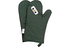 LAFFAIR Green Oven Mitts - Premium Non-Slip Heat Resistant Oven Gloves - Stylish & Versatile Kitchen Oven Mitts