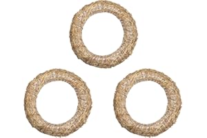 ‎DEKOPRINZ DekoPrinz® Strohkränze, 3 Stück | ø 33 cm Durchmesser | 6 cm Stärke | Strohrömer, Türkranz, Deko-Kranz, Kranz-Rohling, Strohring