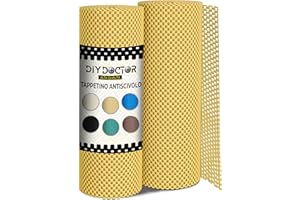 DIY Doctor - 2x Rete Antiscivolo per Tappeti - 190 x 30cm Tappetino Antiscivolo per Cassetti e Vassoi Regolabile - Sottotappeto Antiscivolo per Tappeti - Ferma Tappeto Antiscivolo - Giallo