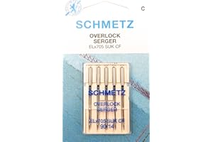 5 Schmetz Nähmaschinen Nadeln für Overlock Maschinen ELx705 SUK CF Stärke 90/14
