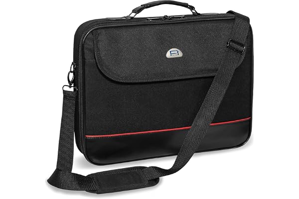 PEDEA Housse pour ordinateur portable "Trendline" Étui pour ordinateur portable jusqu’à 18,4 pouces (46,7 cm) Sacoche à bandoulière, noir