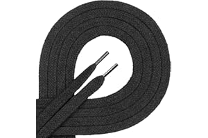 Di Ficchiano Lacets de qualité plats - environ 7,0 mm de large - en 100% coton, indéchirable, 16 couleurs, longueur de 45 à 200 cm