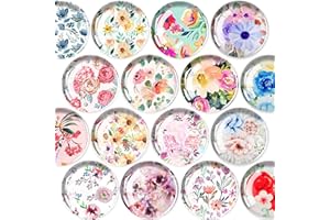 JJ PRIME - Kühlschrankmagnete | Runder Kühlschrankmagnet | Mini-Kühlschrank-Zubehör | Bastelmagnete | Kleine Magnete für Whiteboard, Büro. Küche und Schule (Blume)