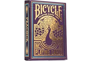 Bicycle Purple Peacock Playing Cards - 1 Deck, Air Cushion Finish, Professional, Superb Handling & Durability, Great Gift For Card Collectors, 20 mm x 67 mm x 84 mm