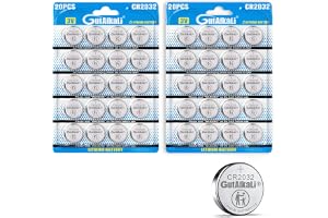 GutAlkaLi CR 2032 Batterien CR2032 Lithium Knopfzellen/Knopfbatterien (3V, 40-er Pack)