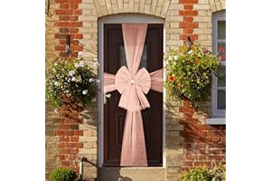 I LOVE FANCY DRESS LTD Świąteczna kokarda na drzwi – duża dekoracja w kolorze różowego złota z diamentowymi detalami – Boże Narodzenie, baby shower, ślub, świąteczna dekoracja domu