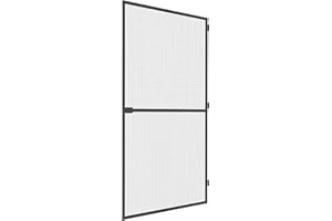 WINDHAGER Mosquito Stop 23665 Insect Protection/ Fly Screen Door, Tension Frame Door, Can be Shortened Individually, Anthracite, 100 x 210 cm