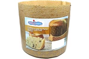 DREAM' S PARTY Stampo PANETTONE 500gr Alto - 5 pezzi - Pirottino monouso in carta da Forno 0,50kg - ideale per Panettoni, Panettone Gastronomico, Dolci Natalizi, Pan brioche, Pan dolce ecc. [DREAM'S PARTY]