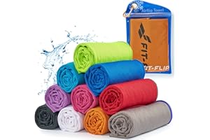 Fit-Flip Cooling towel - cool down towel - microfibre ice towel for sport and sweat - stay cool Airflip towel for neck - cold towel for yoga and Fitness