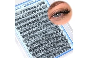Goddvenus Wispy Cluster Natural Individual Eyelash DIY D Curl Russian Lash Extensions Invisible Band Light Eyelashes